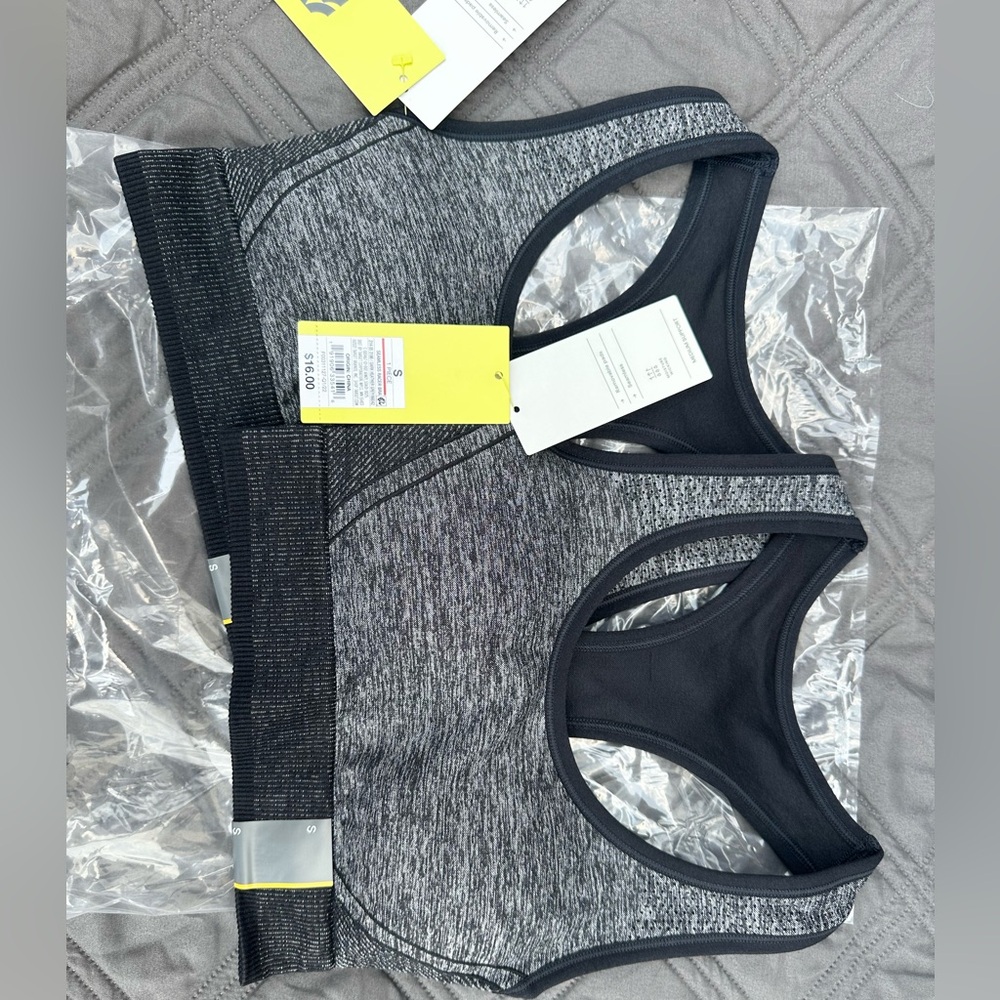 2 pack all in motion women’s gray seamless racer sports bra